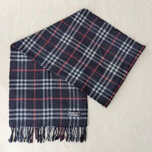Burberry Designer Cashmere Scarf Blue Unisex – Used – Timeless Cold Weather Wear